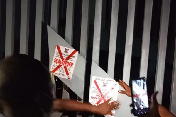 LAGOS GOVERNMENT SEALS ACCESS BANK BRANCH.