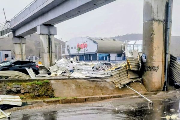 ABUJA KUGBO BUS TERMINAL DAMAGED BY RAINSTORM.