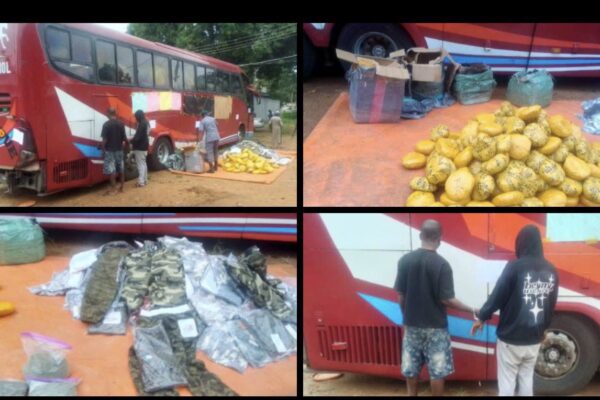 OGUN CUSTOMS SEIZES LUXURY BUS WITH MILITARY UNIFORMS, CANNABIS VALUED AT ₦259M
