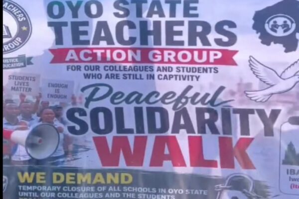 OYO EDUCATORS TAKE TO STREETS AS SEARCH FOR ABDUCTEES CONTINUES.