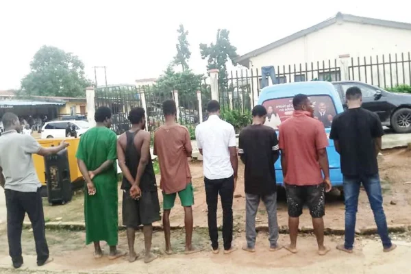 NSCDC LAGOS PARADES SUSPECTED TOGOLESE ARMY DESERTERS.