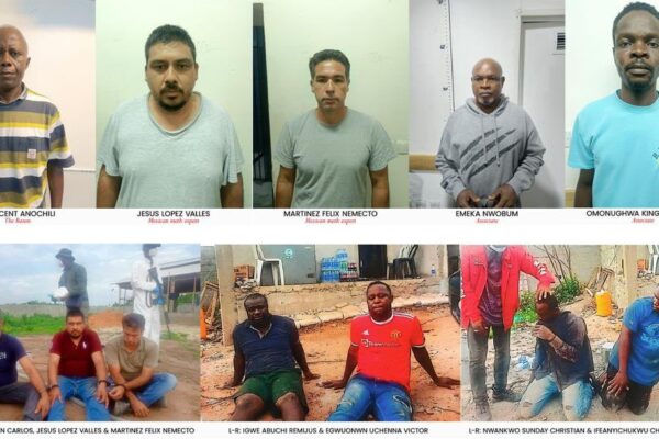 NDLEA PARADES 10 OVER ₦480BN METH FACTORY IN OGUN.
