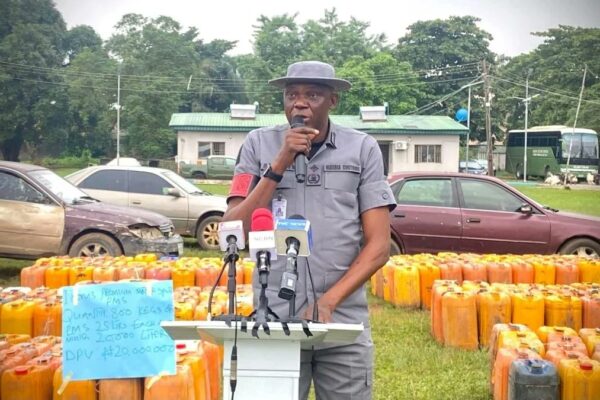CUSTOMS AUCTIONS 20,500 LITRES OF SEIZED PETROL IN ZONE A UNDER OPERATION WHIRLWIND.